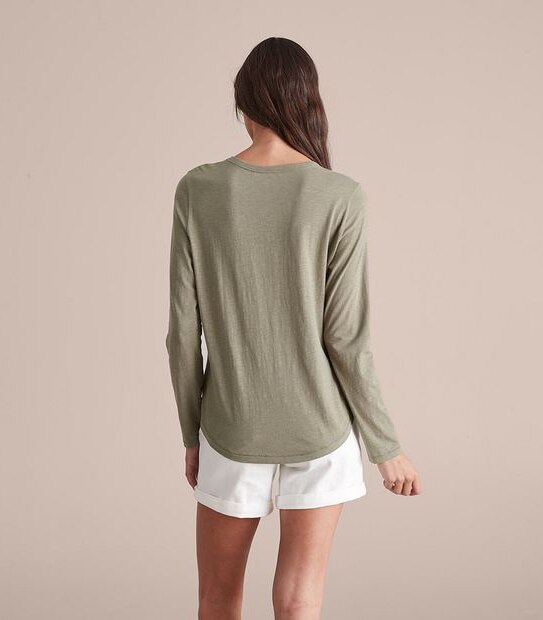 Australian Cotton Long Sleeve Slub T-Shirt