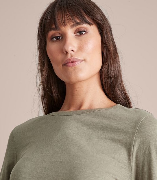 Australian Cotton Long Sleeve Slub T-Shirt