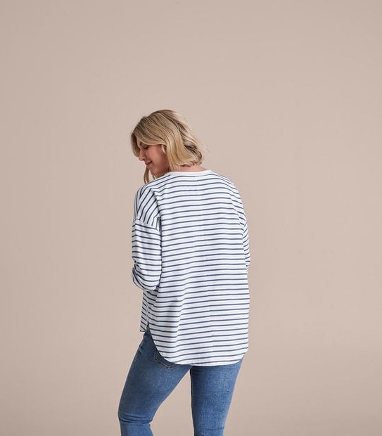 Maternity Long Sleeve Henley T-Shirt