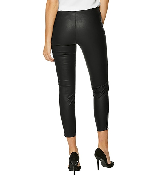 Leather Look Pants - Black
