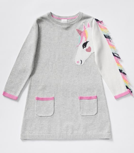 Unicorn Knit Jumper Dress