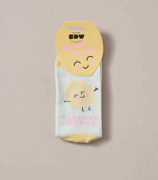 Simon De Winter Crew Cut Socks - Squeeze The Day!