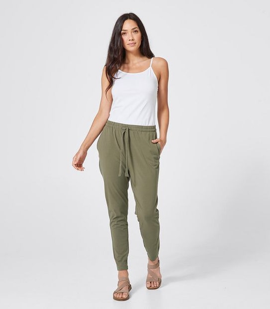 Organic Cotton Jersey Drop Crotch Pants