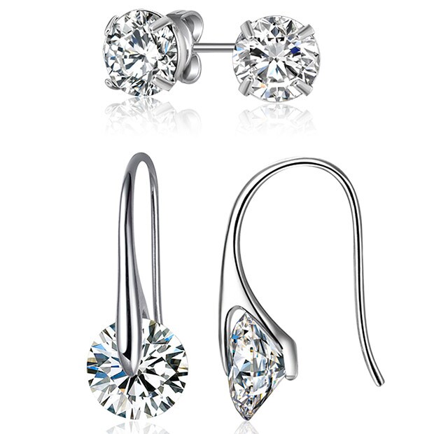 Mestigé Earring Set With Swarovski® Crystals - Silver Mestigé Earring Set With Swarovski® Crystals - Silver