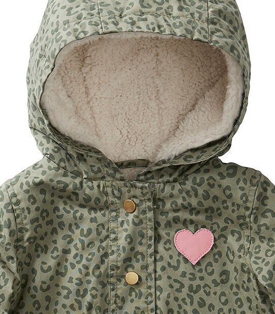 Baby Animal Print Parka With Hood