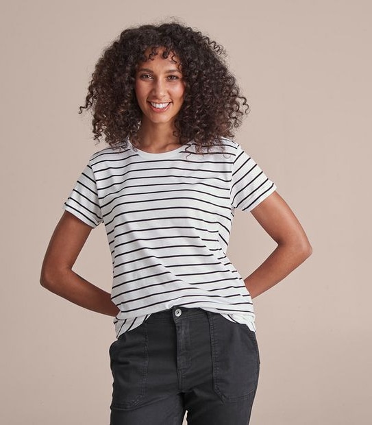 Cotton/Modal Relaxed Crew T-Shirt
