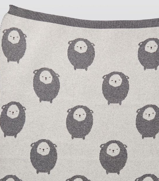 Baby Knitted Blanket - Sheep
