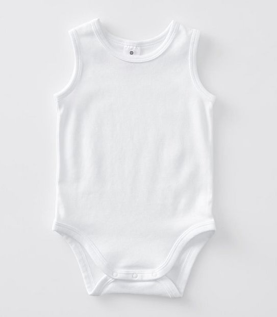 Baby Organic Cotton 3 Pack Sleeveless Bodysuits - White