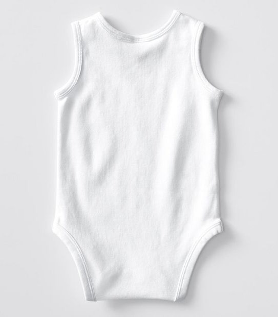 Baby Organic Cotton 3 Pack Sleeveless Bodysuits - White