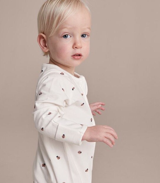Baby Organic Cotton Print Coverall