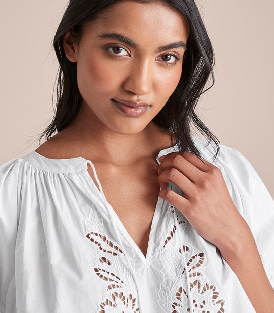 Cutwork Peasant Blouse
