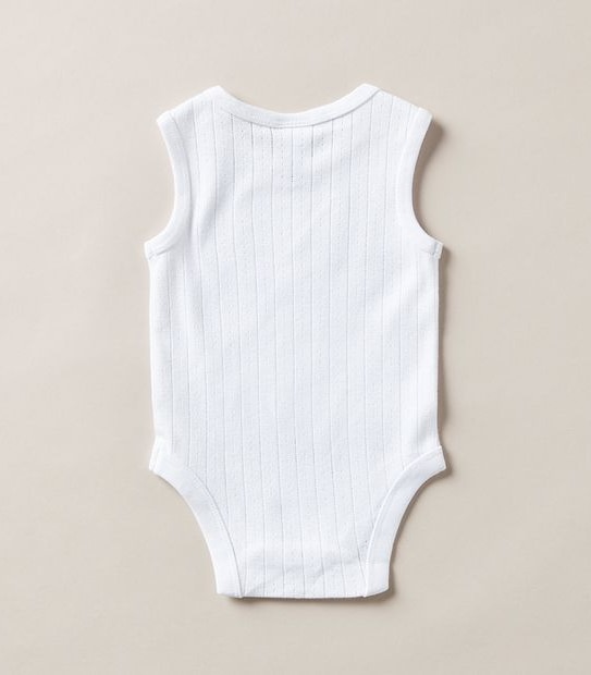 Baby Organic Cotton Pointelle Sleeveless Bodysuit