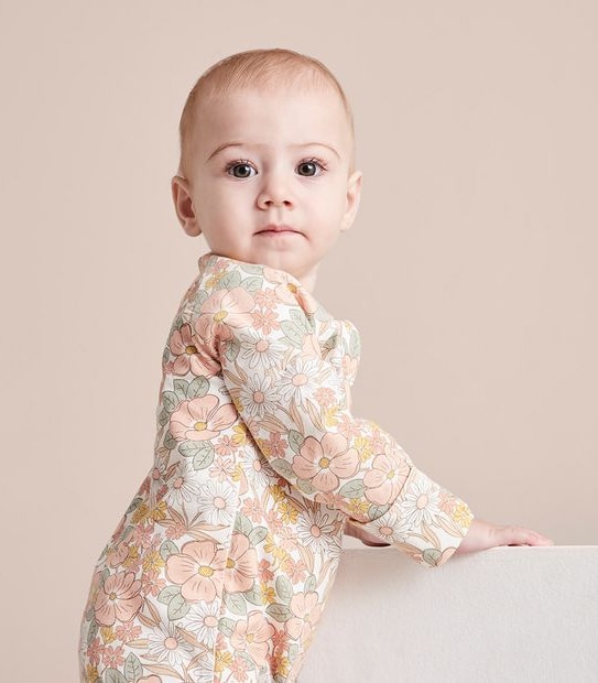 Baby Organic Cotton Print Coverall