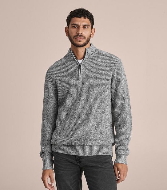 Chunky Half Zip Knit Jumper