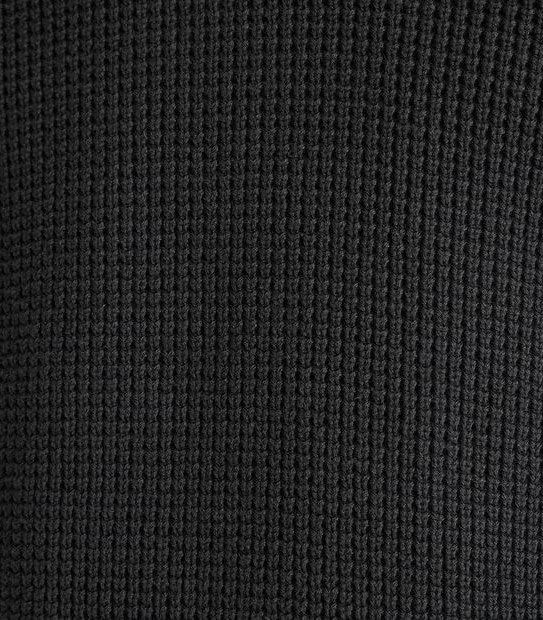 Waffle Shawl Neck Knit Jumper