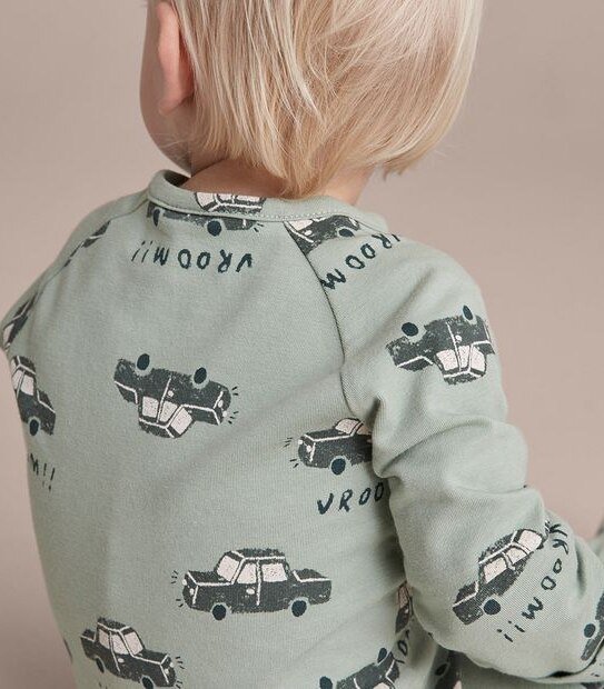 Baby Organic Cotton Print Coverall 2 of 5