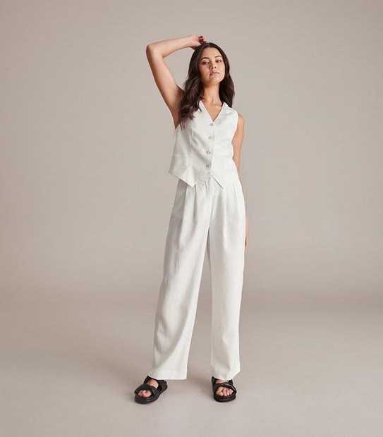 Lily Loves Linen Blend Wide Leg Trousers | Target Australia