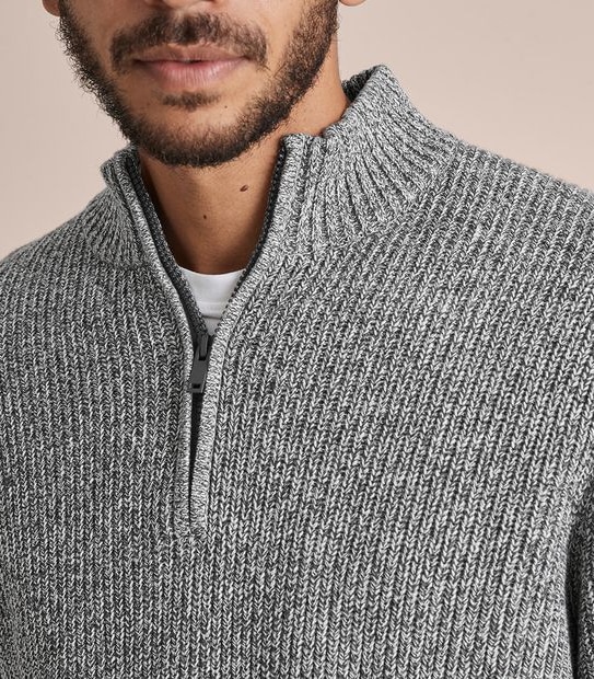 Chunky Half Zip Knit Jumper