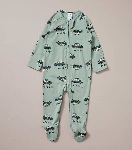 Baby Organic Cotton Print Coverall 3 of 5