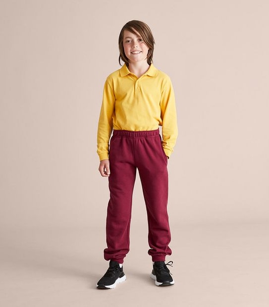 School Cuffed Fleece Trackpants