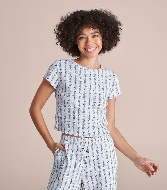 Lily Loves Pointelle T-Shirt and Pants Pyjama Set
