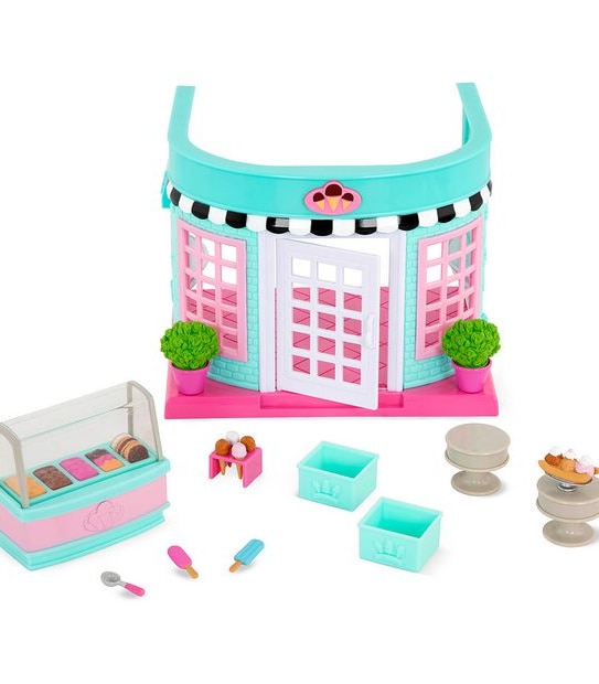 Li'l Woodzeez Scoops & Sprinkles Ice Cream Parlor Playset