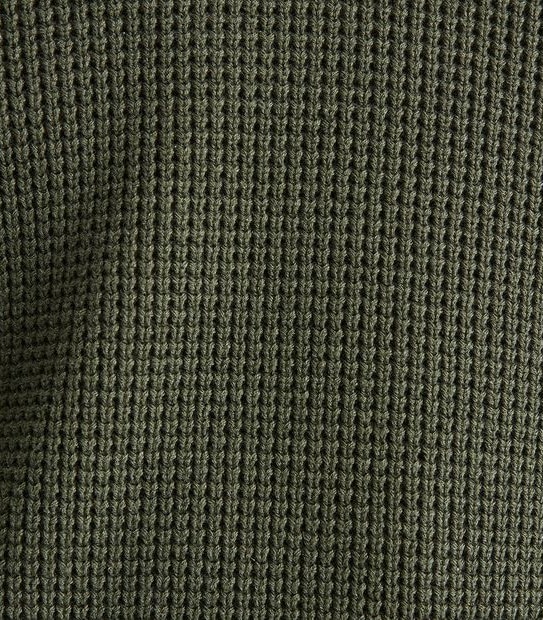 Waffle Shawl Neck Knit Jumper