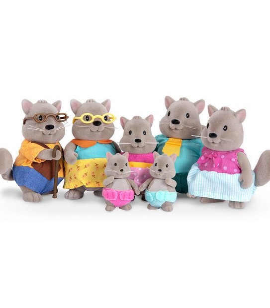 Li'l Woodzeez Squirrel Family Set