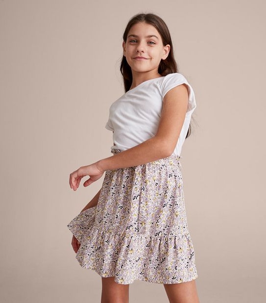 Linen Blend Skirt