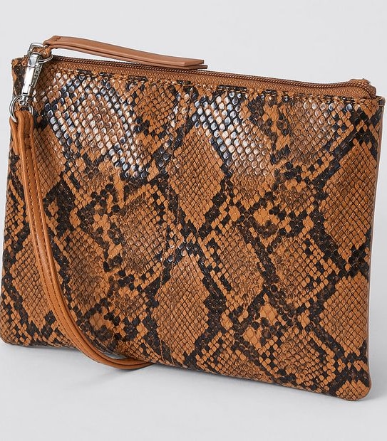 Lily Loves Pouch Clutch - Brown Snake