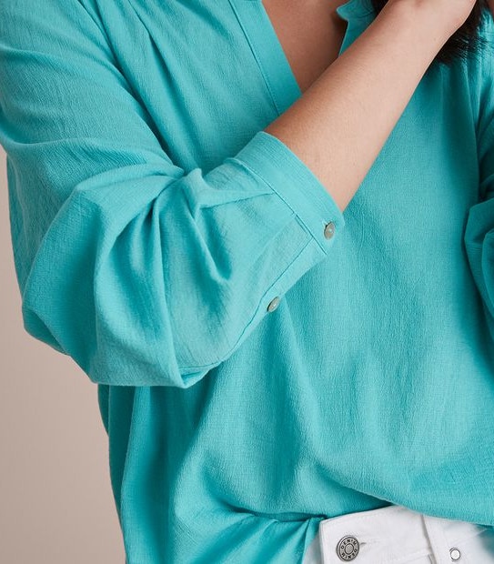 Shirred Yoke Grandad Shirt