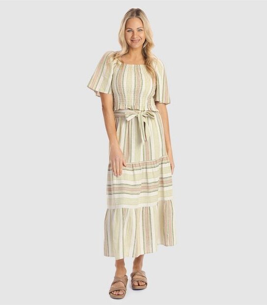 Piping Hot Tiered Midi Skirt