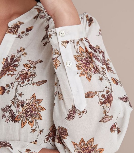 Shirred Yoke Grandad Shirt