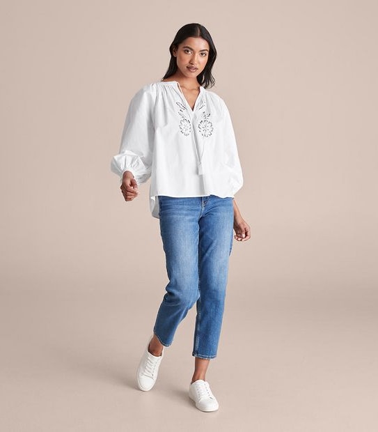 Cutwork Peasant Blouse