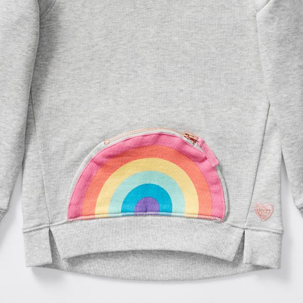 Rainbow Pocket Hooded Sweat | Target Australia