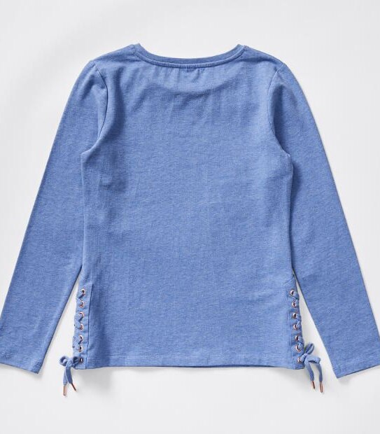 Long Sleeve Eyelet Top