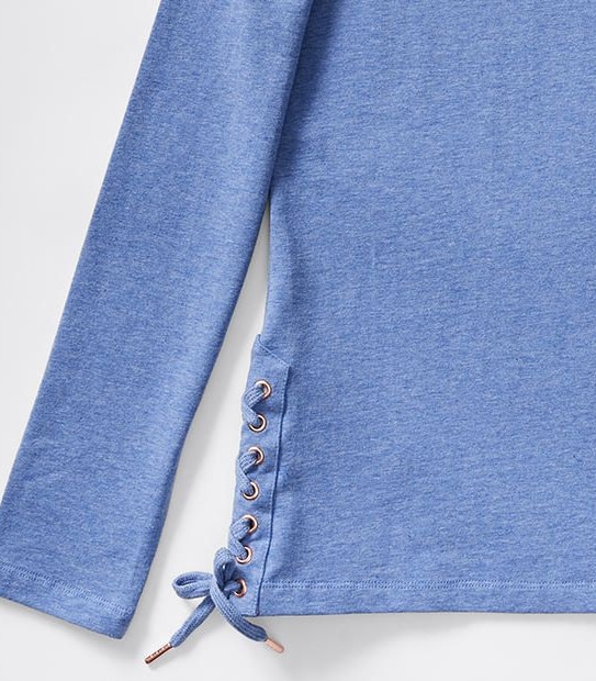 Long Sleeve Eyelet Top