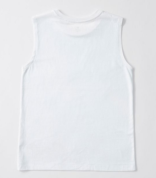 Palm Print Muscle Tank - Light Blue