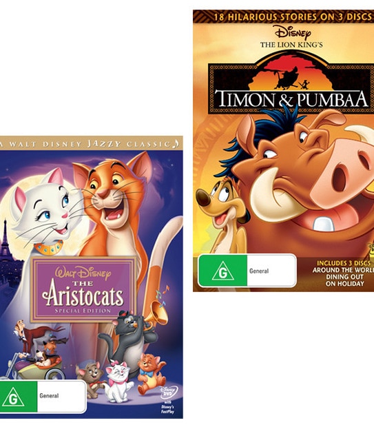 Timon + Pumbaa Triple Pack + Aristocats Special Edition DVD Bundle