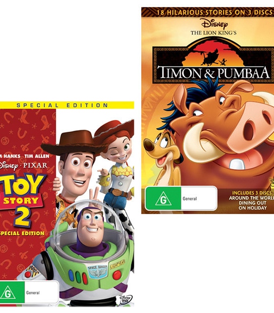 Timon + Pumbaa Triple Pack + Toy Story 2 DVD Bundle