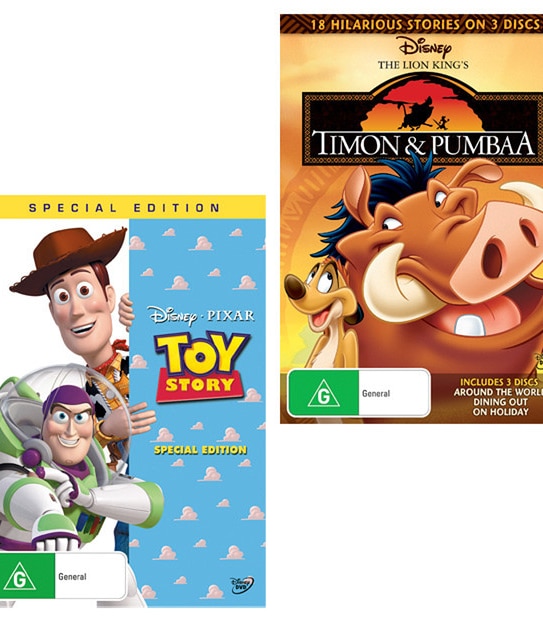Timon + Pumbaa Triple Pack + Toy Story DVD Bundle