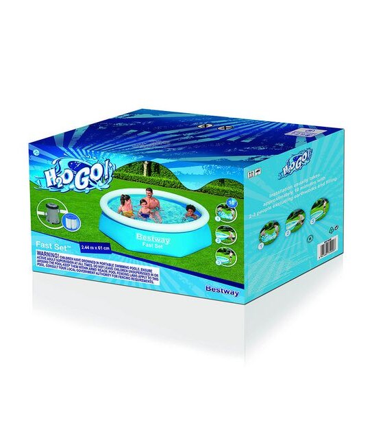 Bestway Fast Set&trade; 8' x 24"/2.44m x 61cm Pool Set