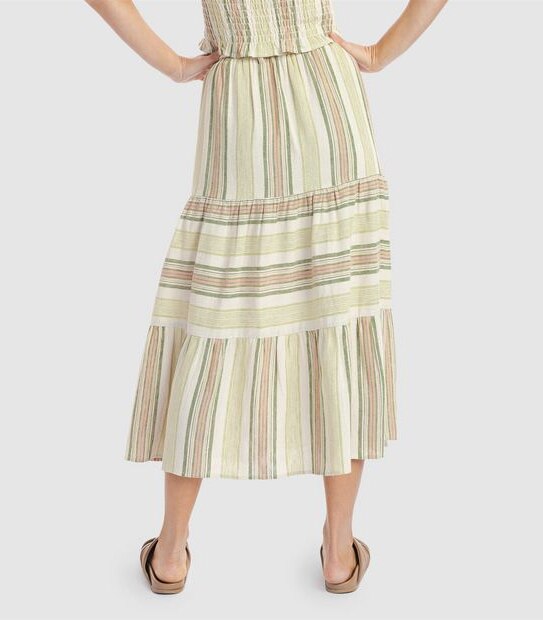 Piping Hot Tiered Midi Skirt