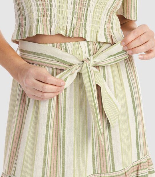 Piping Hot Tiered Midi Skirt