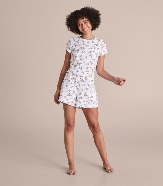 Lily Loves Pointelle T-Shirt and Shorts Pyjama Set 4 of 6