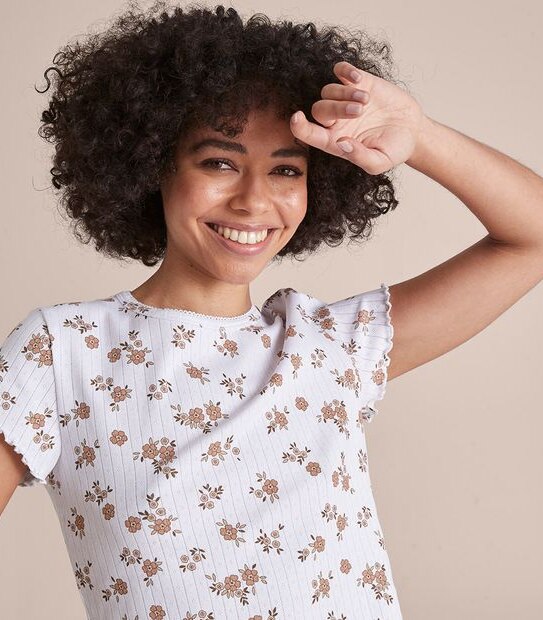 Lily Loves Pointelle T-Shirt and Shorts Pyjama Set 6 of 6