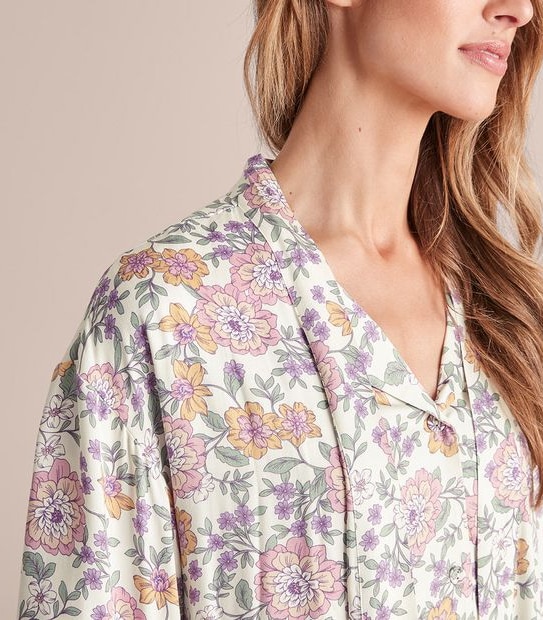 Woven Viscose Satin Kimono