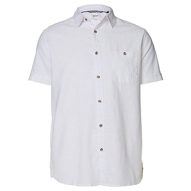 Short Sleeve Linen Shirt White Target Australia