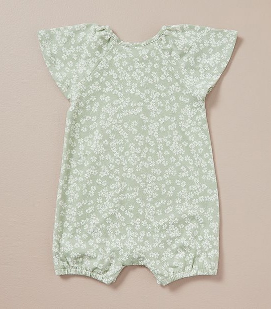 Baby Organic Cotton Jersey Floral Romper