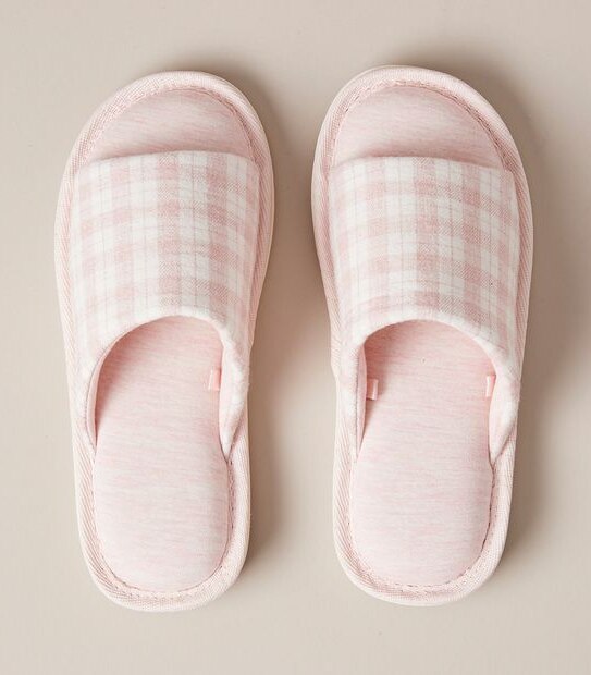 Womens Simmi Open Toe Jersey Scuff Slippers